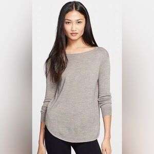 Theory Landran Wool/Silk Blend Light Roll Hem Sweater Womens Medium